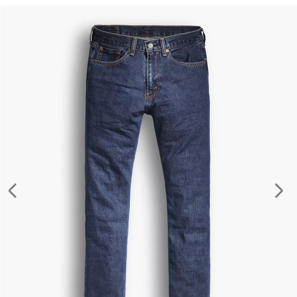 🔥SALE🔥NWT Levi's 505 Men's Straight Fit Dark Blue Jeans 32x30